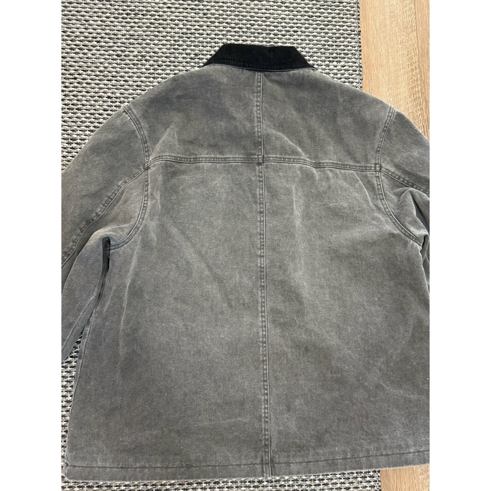 Anthropologie Pilcro Womens Western Denim Barn Jacket Coat Washed Charcoal Sz XL - Picture 9 of 14